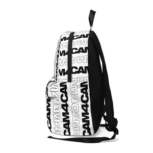 Graphic White Backpack