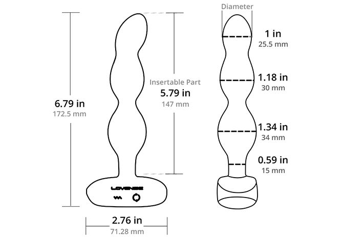 Ridge - App-controlled Vibrating and Rotating Anal Beads