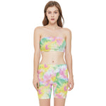 Tie-Dye Stretch Shorts and Tube Top Set