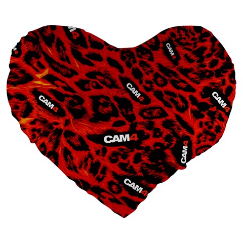Cheetah Heart Pillow- 19"