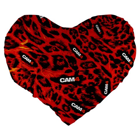 Cheetah Heart Pillow- 19"