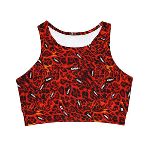 Cheetah High Neck Crop Top