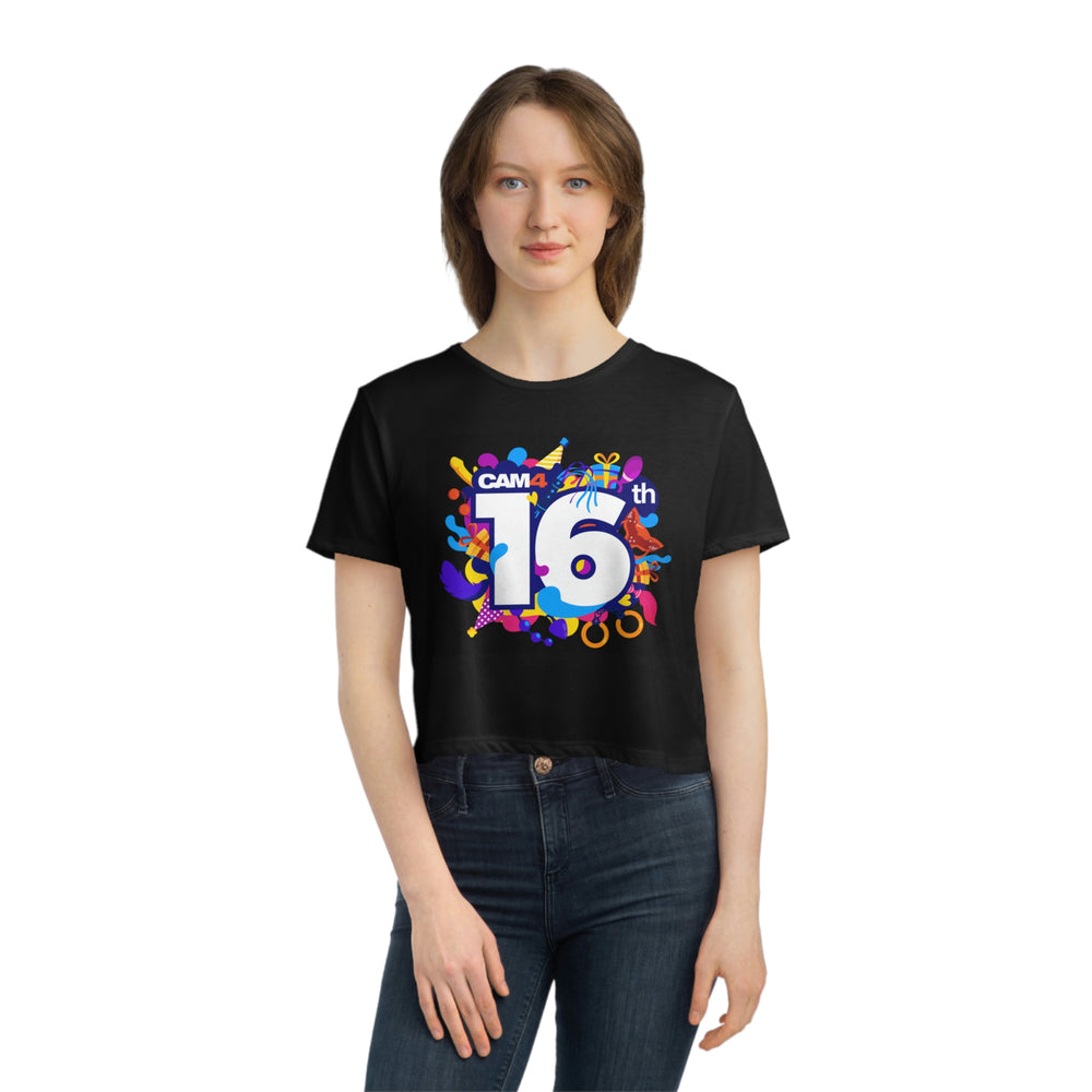 16th Flowy Cropped Tee