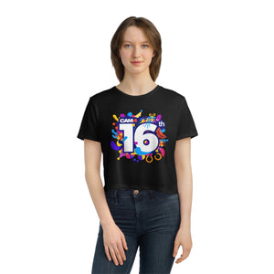 16th Flowy Cropped Tee