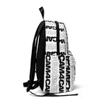 Graphic White Backpack