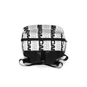 Graphic White Backpack