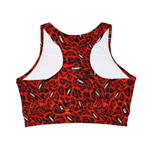 Cheetah High Neck Crop Top