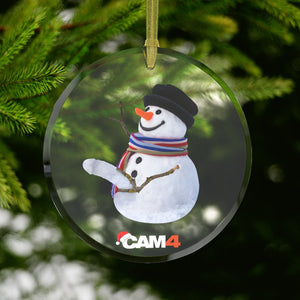 XXXMAS Naughty Snowman Glass Ornament