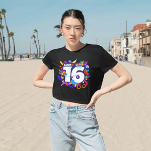 16th Flowy Cropped Tee