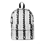 Graphic White Backpack
