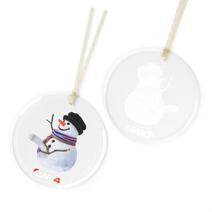 XXXMAS Naughty Snowman Glass Ornament