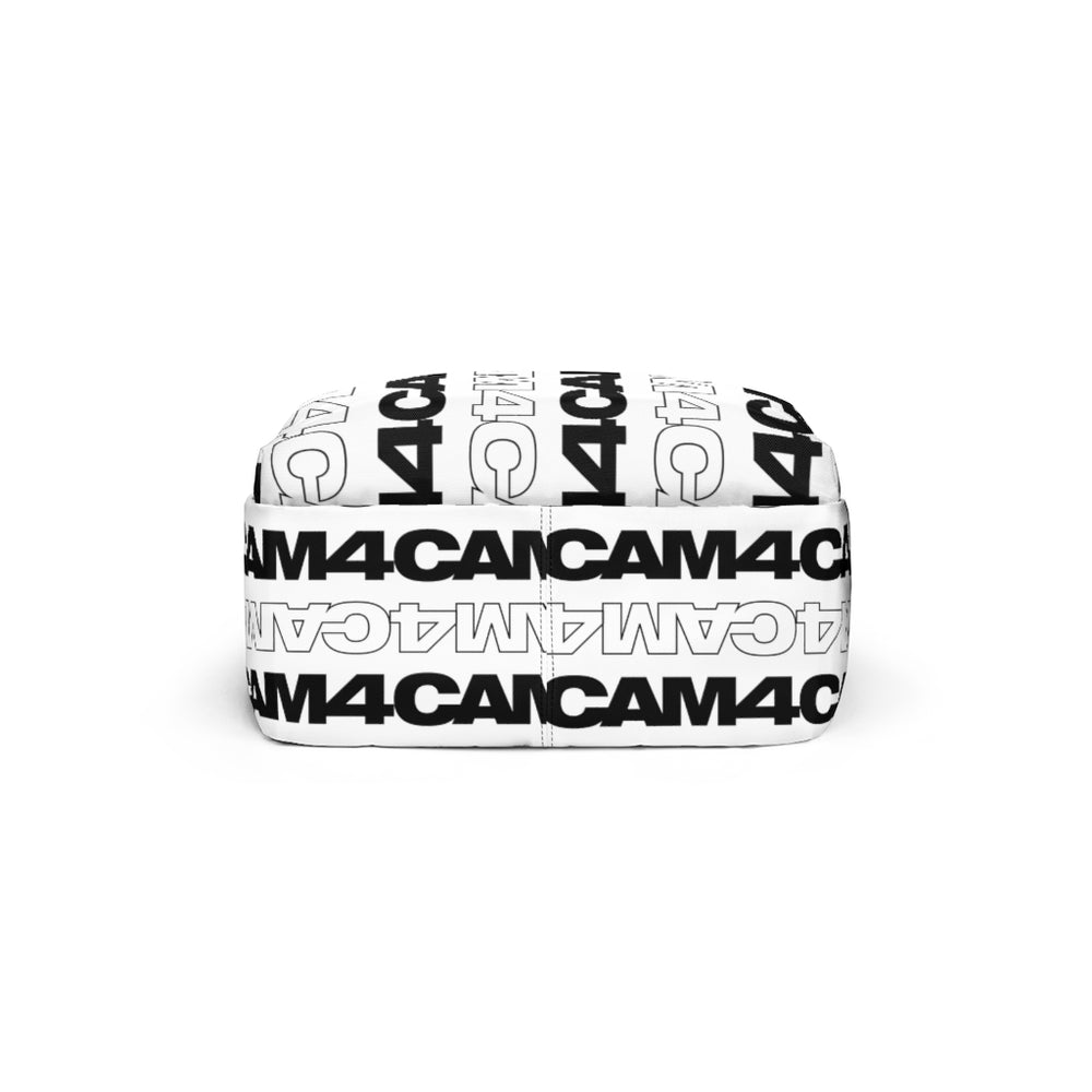 Graphic White Backpack