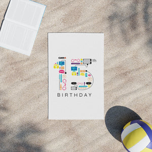 
                
                    Load image into Gallery viewer, Birthday (15th)- Beach Towel
                
            