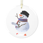 XXXMAS Naughty Snowman Glass Ornament